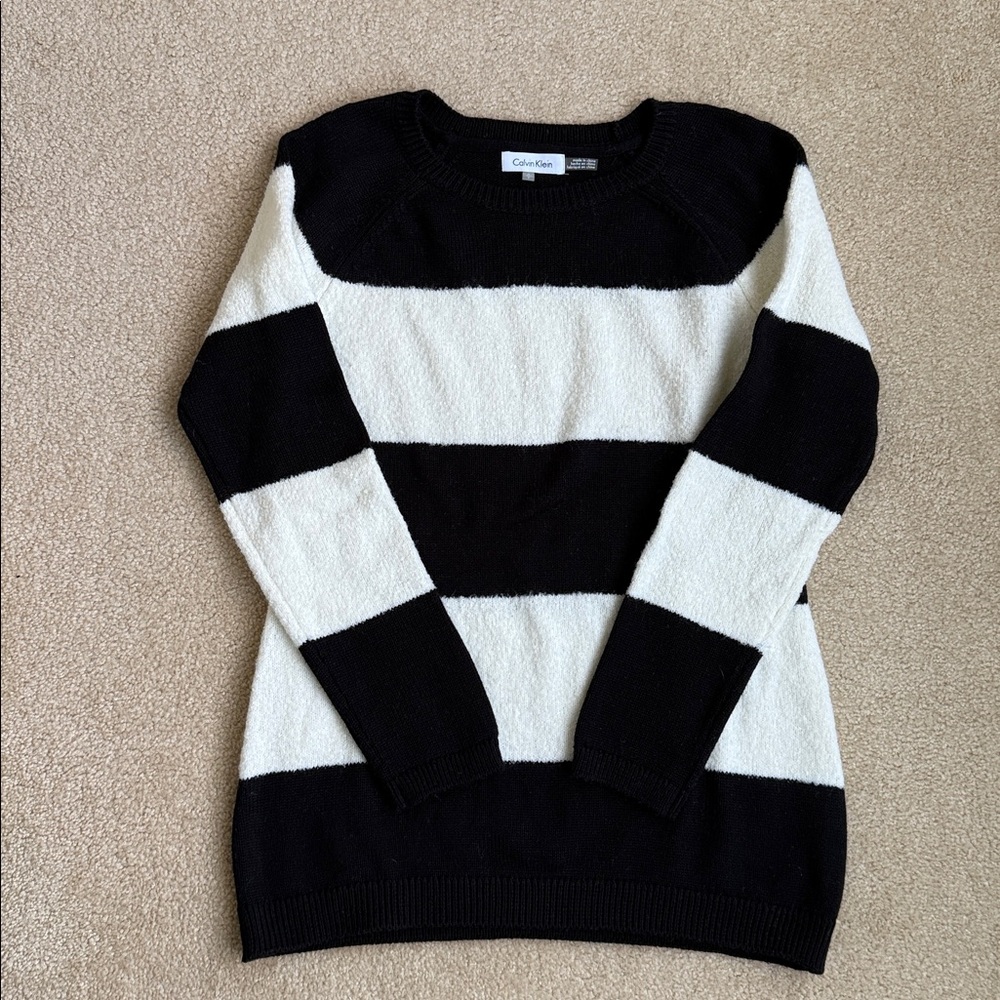 Calvin Klein Monochrome Striped Sweater